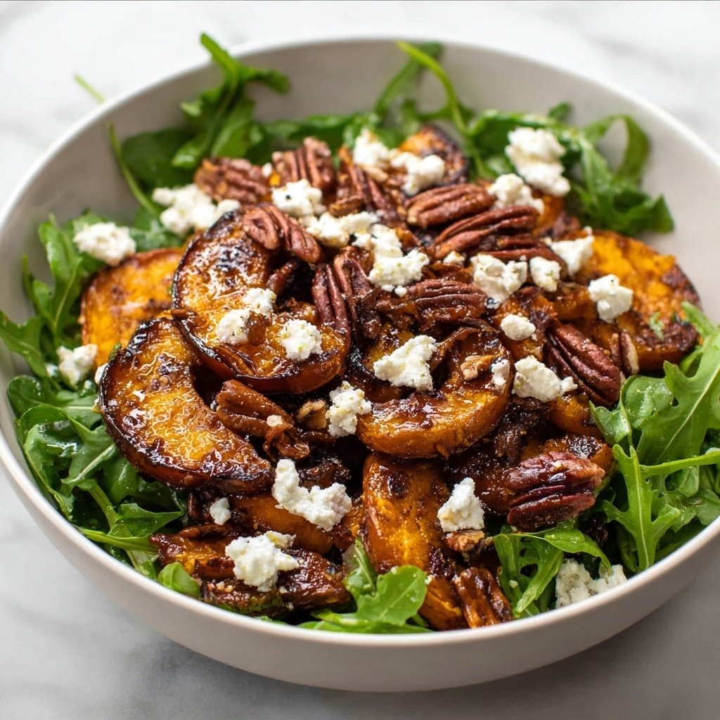 Roasted Sweet Potato Salad with Honey Lemon Dressing, Bacon, Pecans, and Goat’s Cheese Recipe