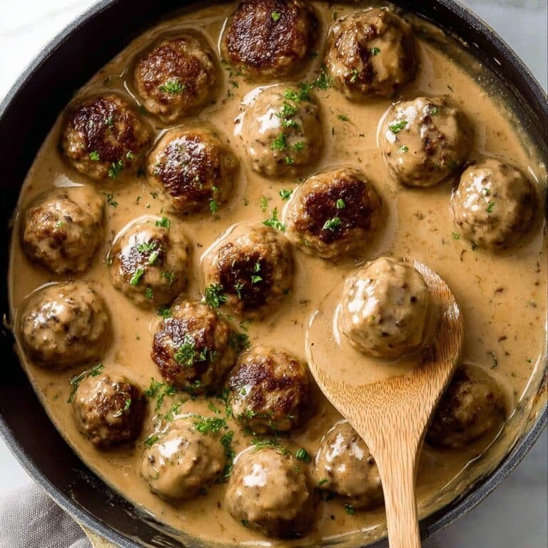 Homemade Swedish Meatballs with Creamy Gravy Recipe