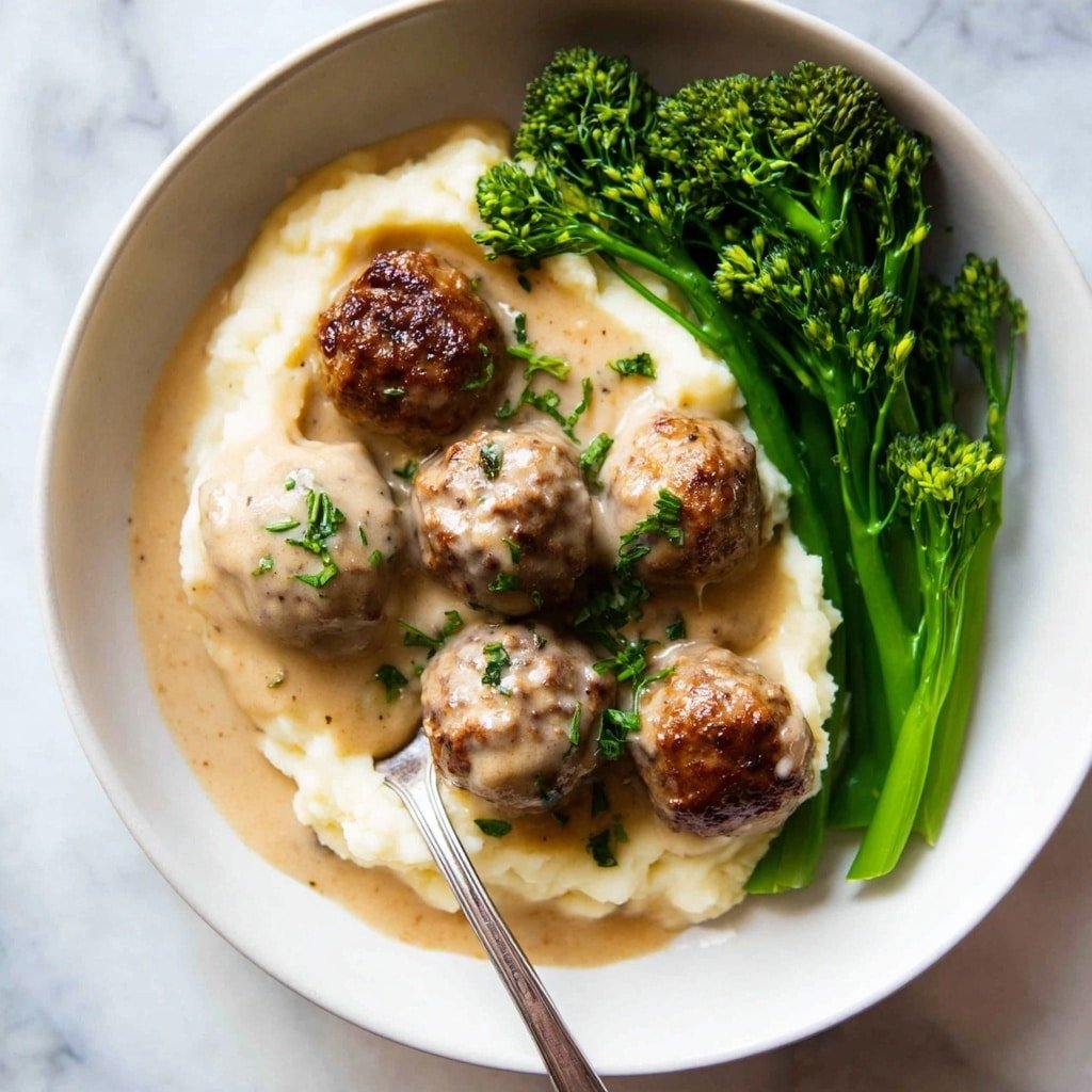Homemade Swedish Meatballs with Creamy Gravy Recipe - Recipe Image