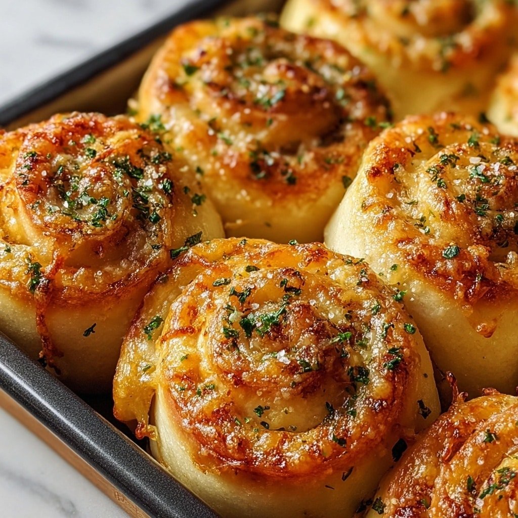 Garlic Parmesan New York Pizza Rolls Recipe - Recipe Image