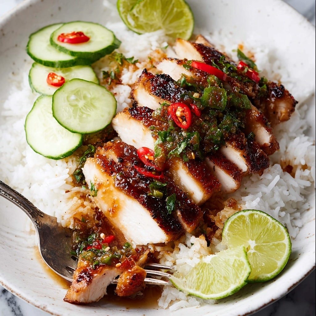 Thai Grilled Chicken (Gai Yang) with Lemongrass Marinade and Coconut Rice Recipe