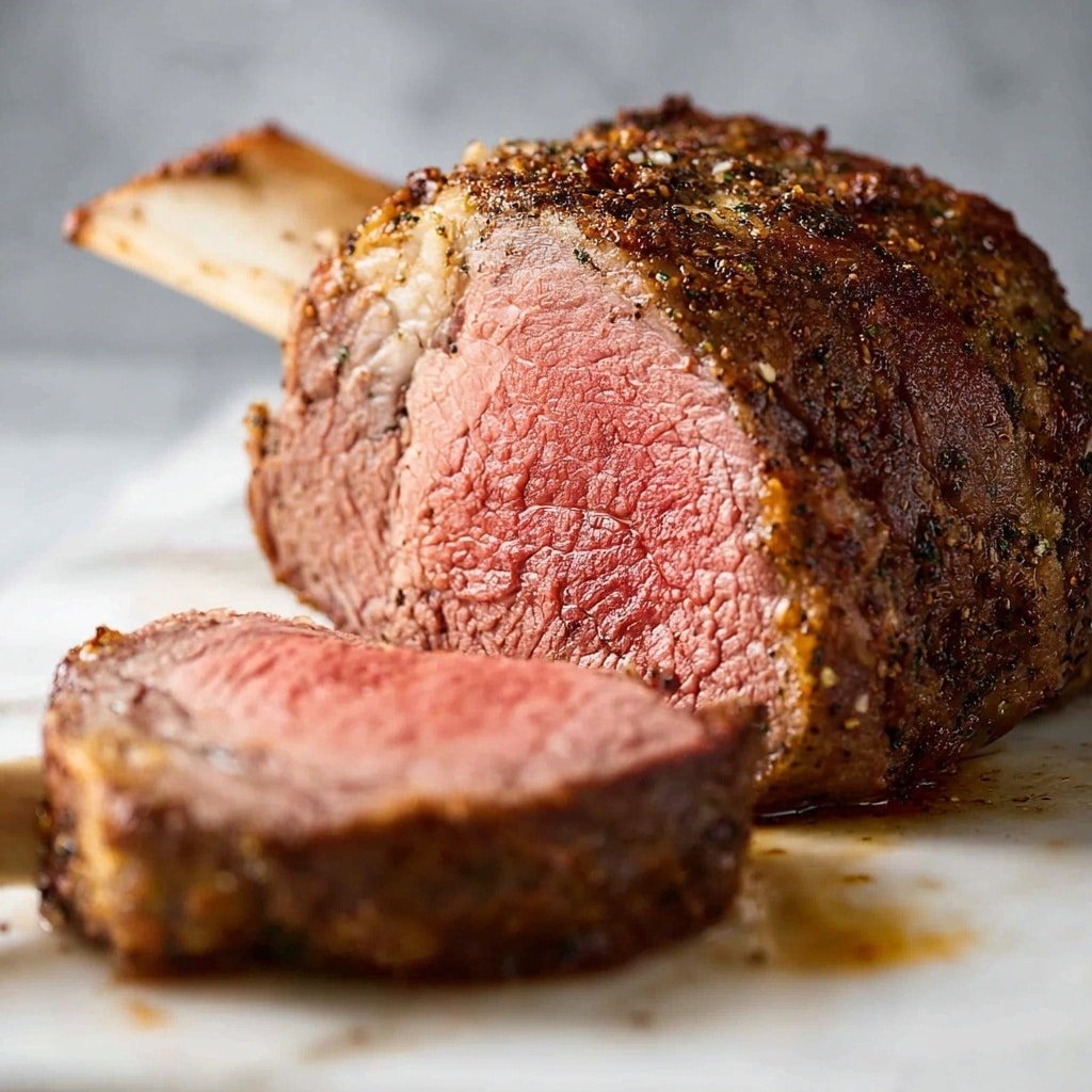 Juiciest Oven-Roasted Prime Rib with Garlic Herb Butter and Red Wine Sauce Recipe