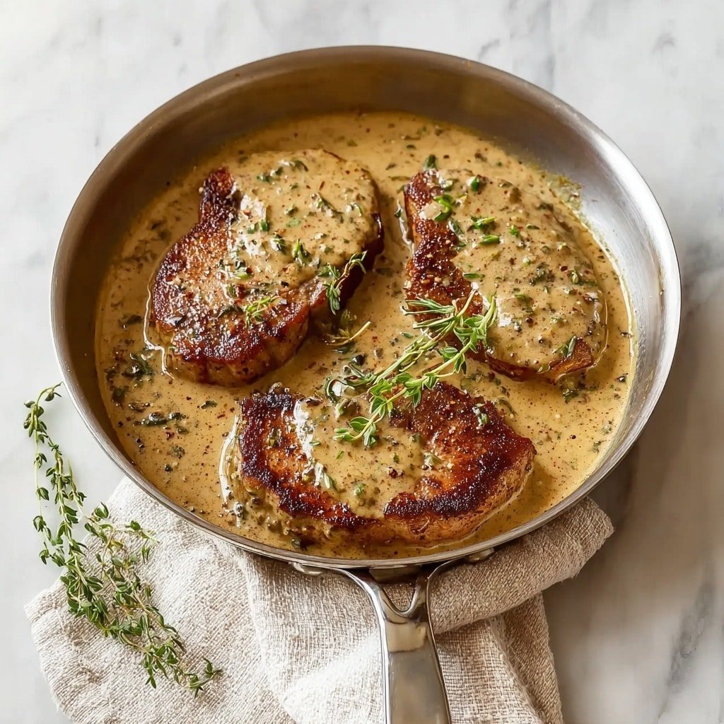 Pan-Fried Pork Chops with Rich Creamy Gravy Recipe