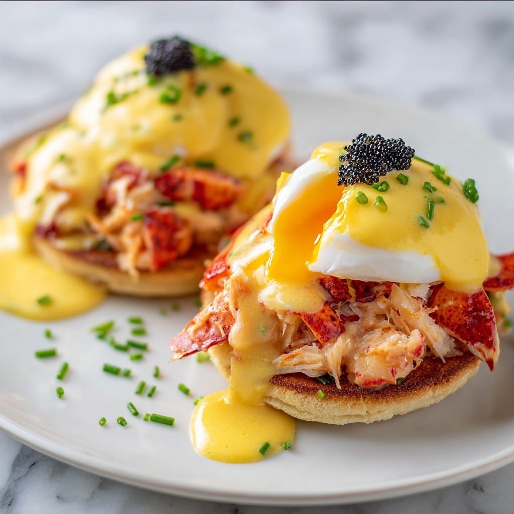 Crab Eggs Benedict with Caviar and Homemade Hollandaise Recipe - Recipe Image