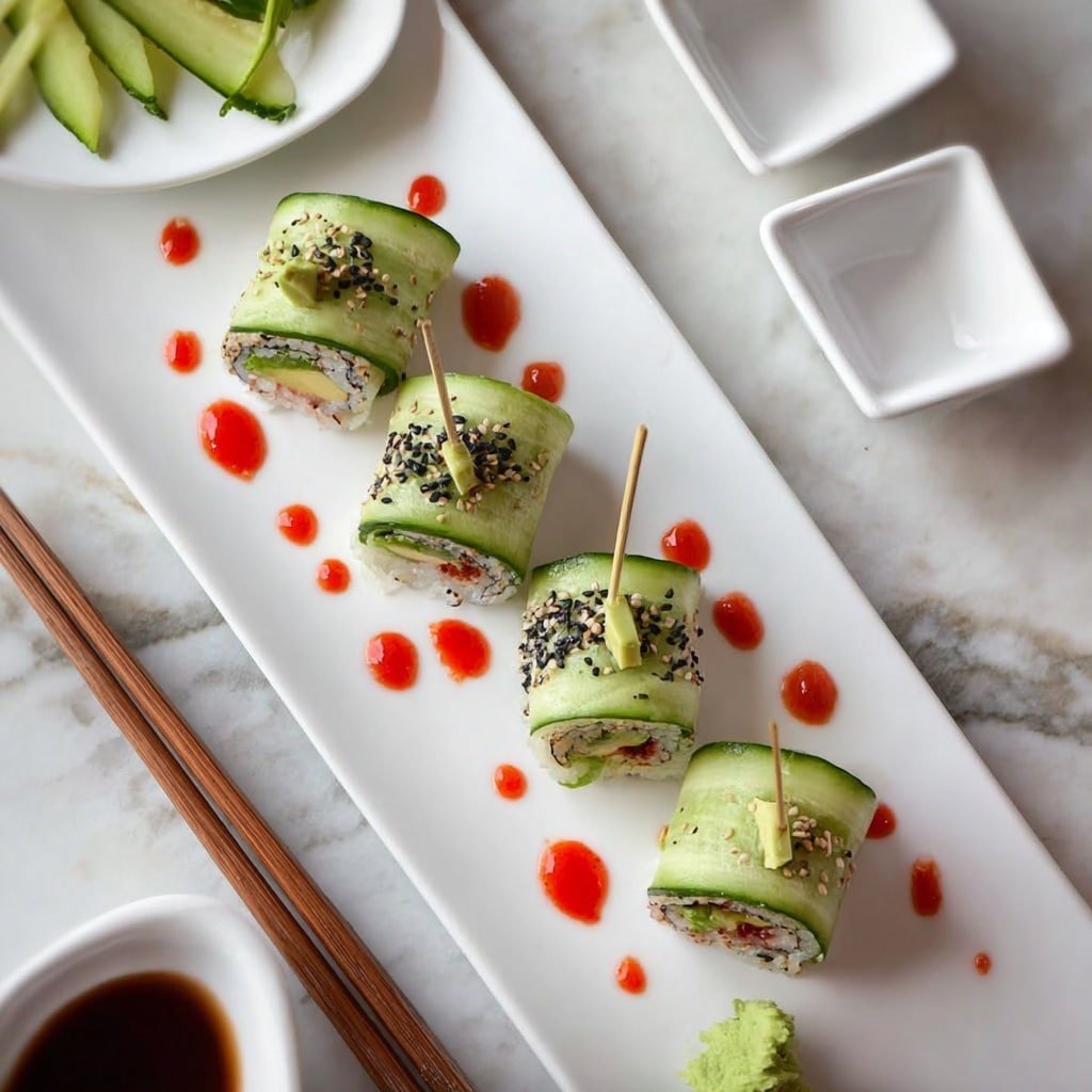 Avocado Cucumber Roll with Shrimp and Wasabi Aioli Recipe - Recipe Image