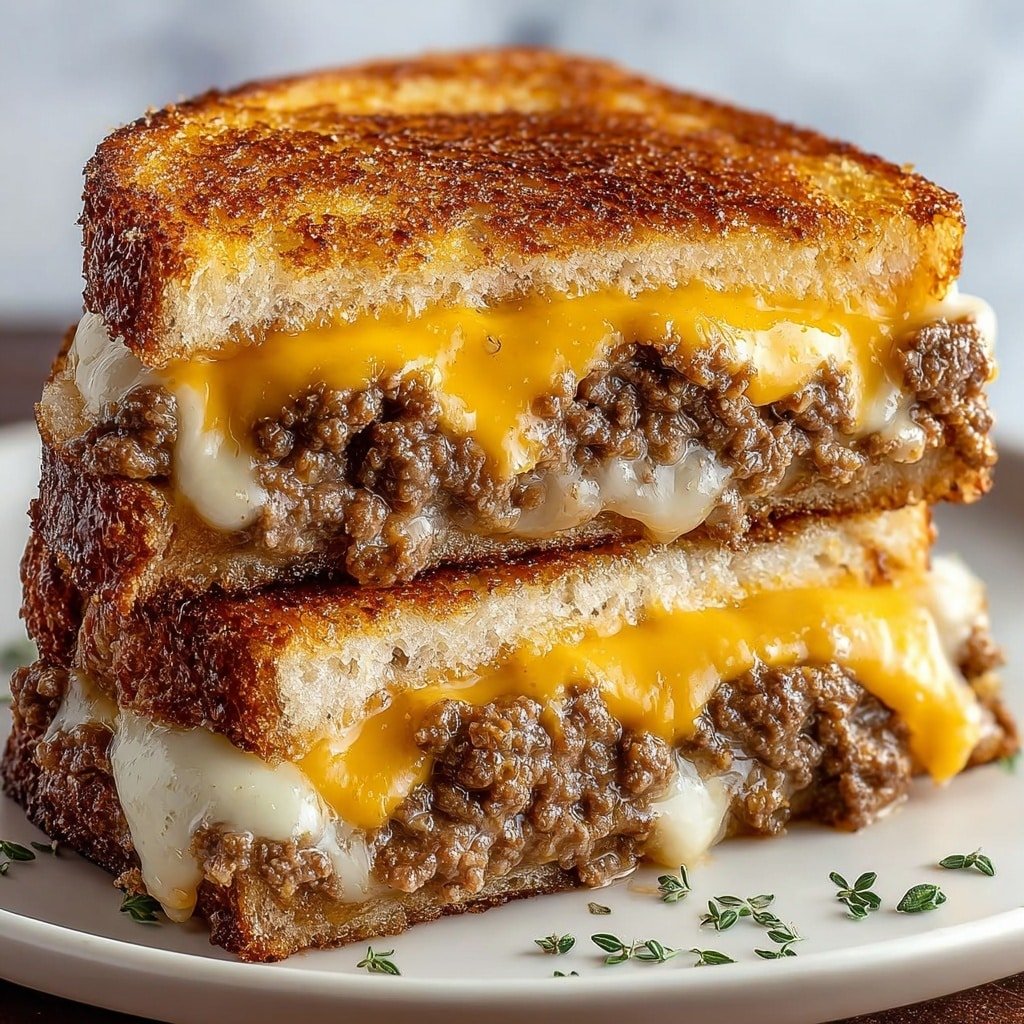 Juicy Patty Melt with Savory Secret Sauce on Marble Rye Recipe - Recipe Image